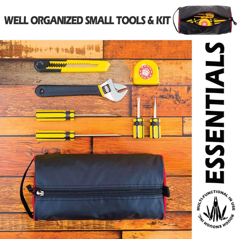 RE ROUGH ENOUGH Rough Enough Small Tool Bag Pouch with YKK Zipper Compact Portable Tool Organizer for Motorcycle, Travel, DIY and Tools Storage - Image 5